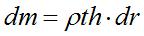 differential mass element equation